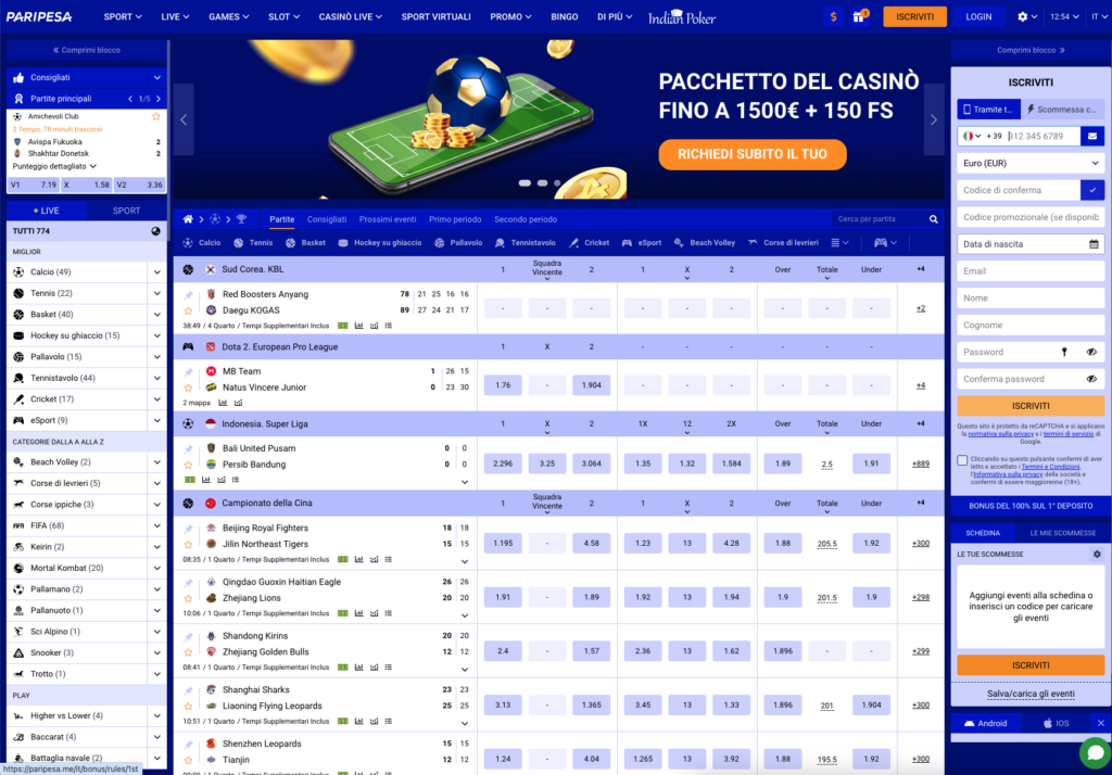 Paripesa Casino Deposito Minimo 10 Euro